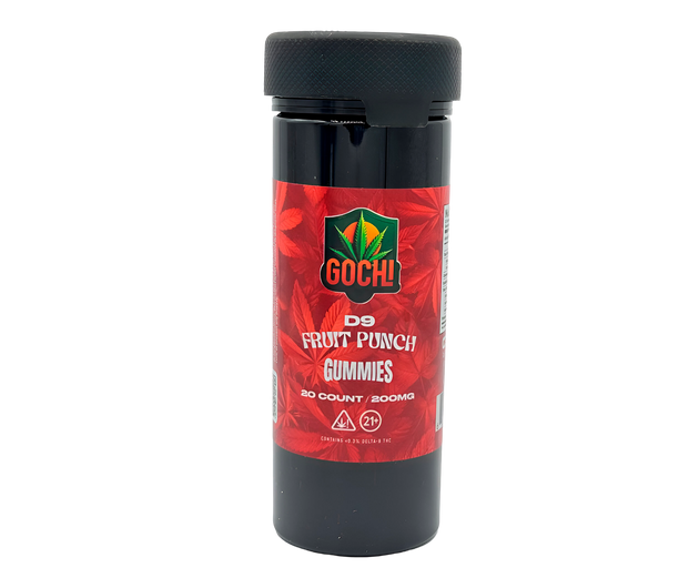 GOCHIL D9 200MG GUMMIES 20PK JAR | FRUIT PUNCH